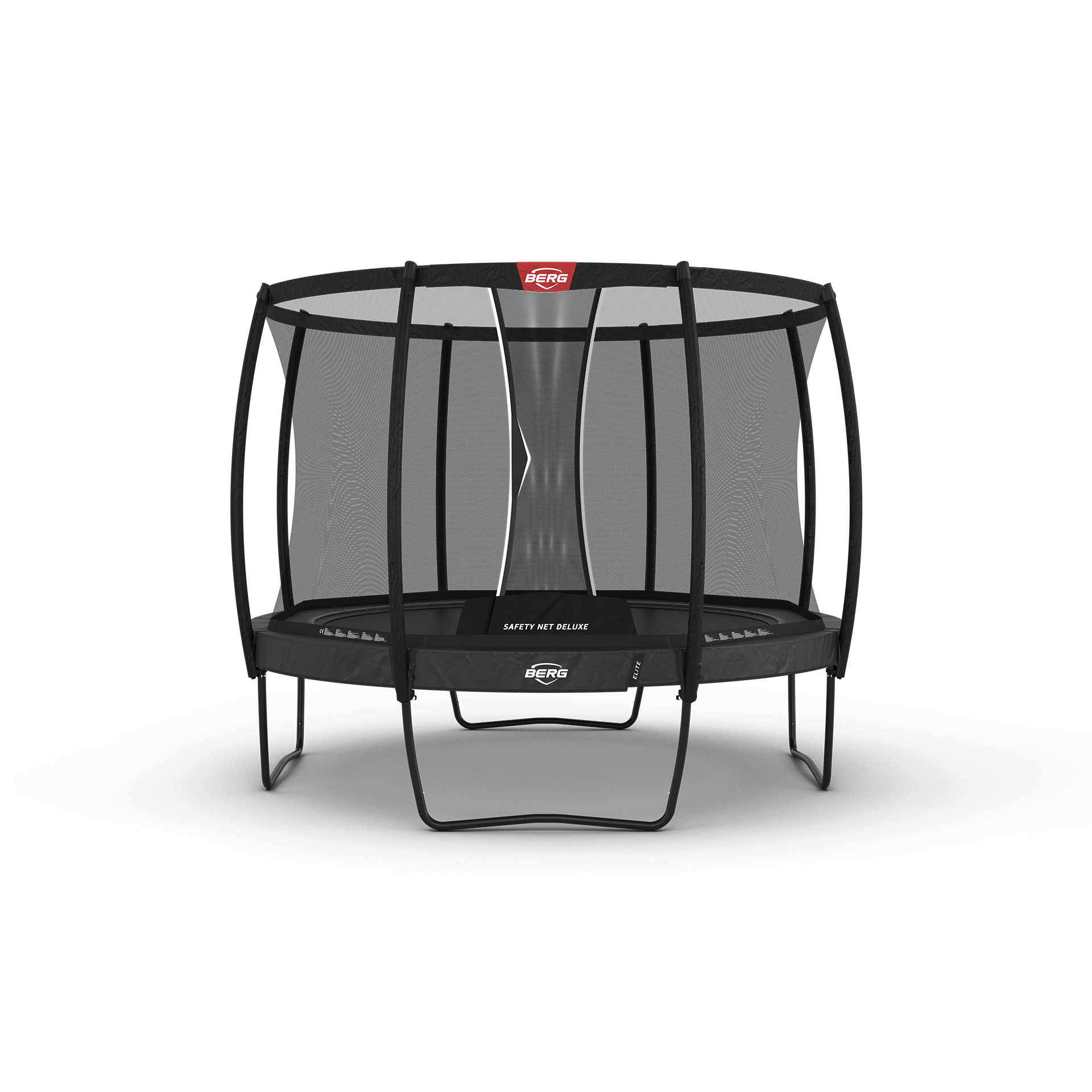 BERG Elite Regular 330 Grå Trampolin + Safety Net Deluxe hos SportGym