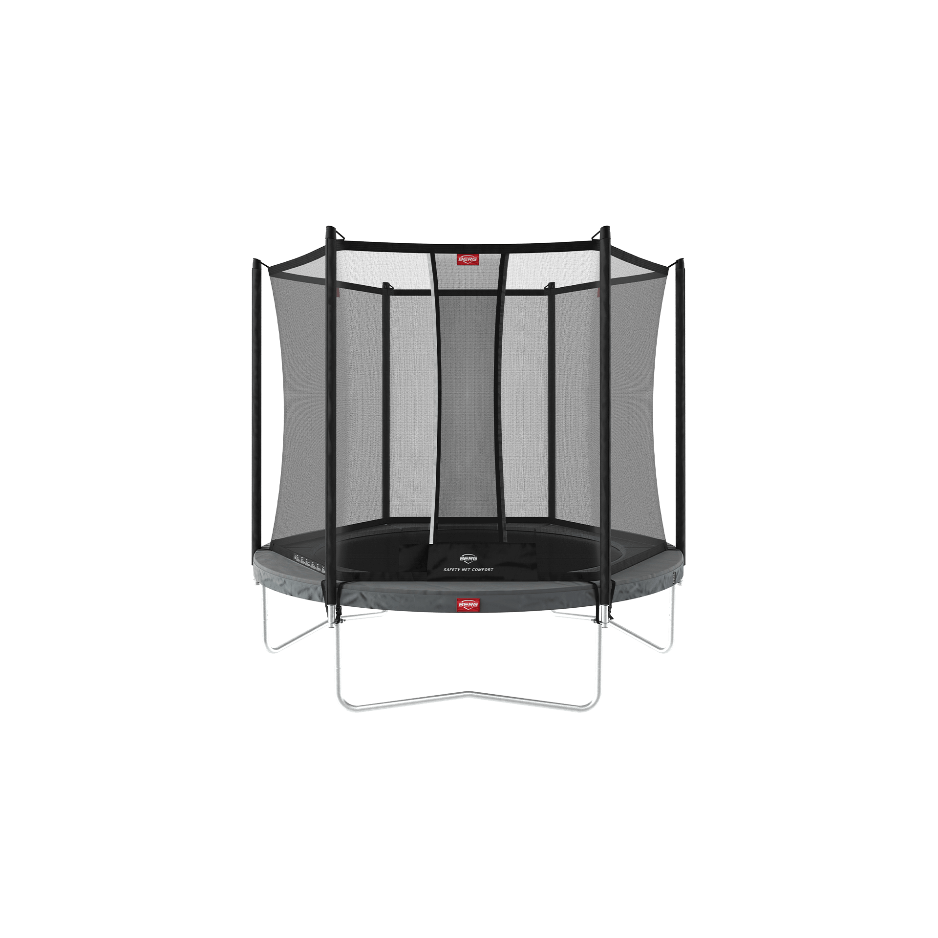BERG Favorit Regular 270 Grå Trampolin + Safety Net Comfort hos SportGym