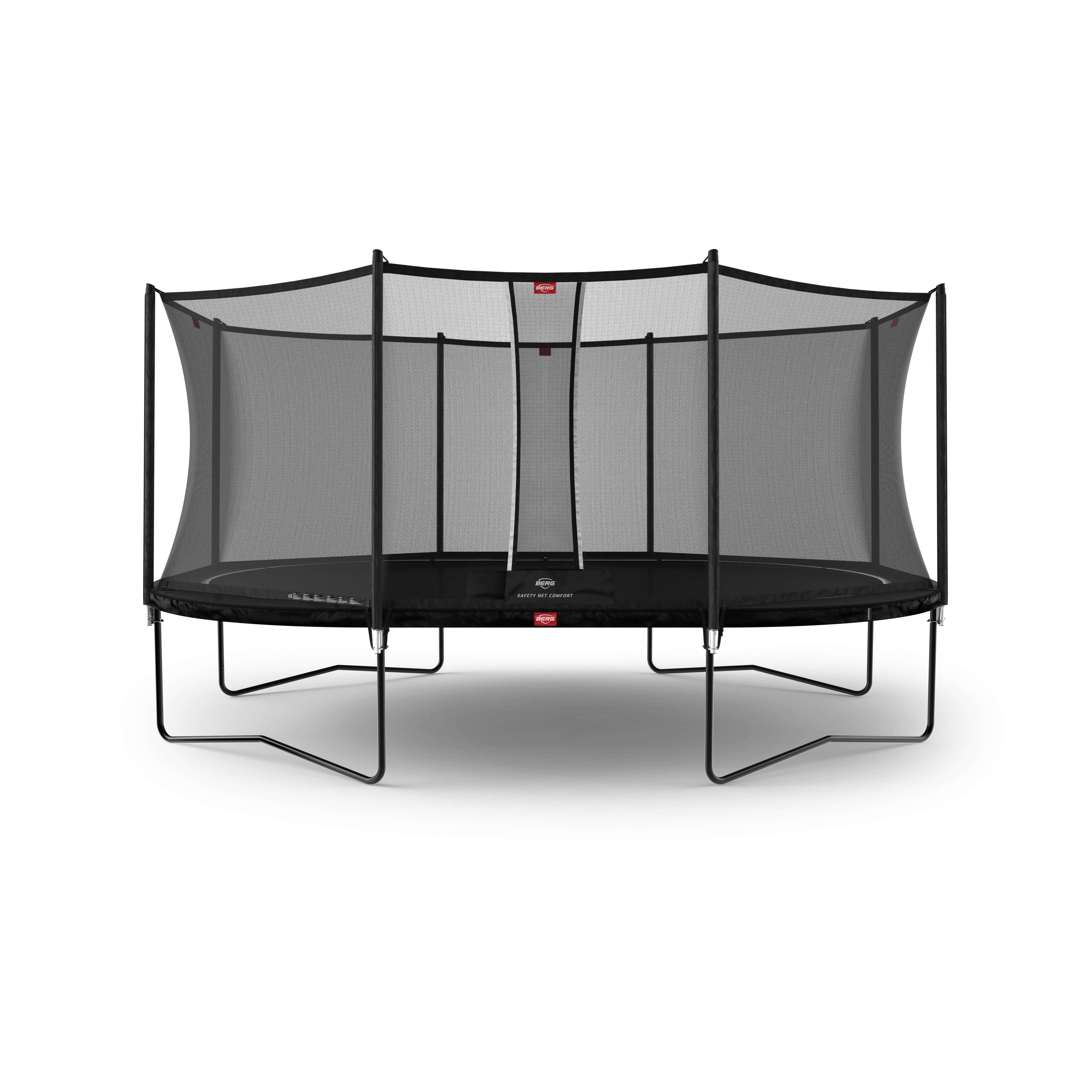 BERG Grand Favorit Regular 520 Sort Trampolin + Safety Net Comfort hos SportGym